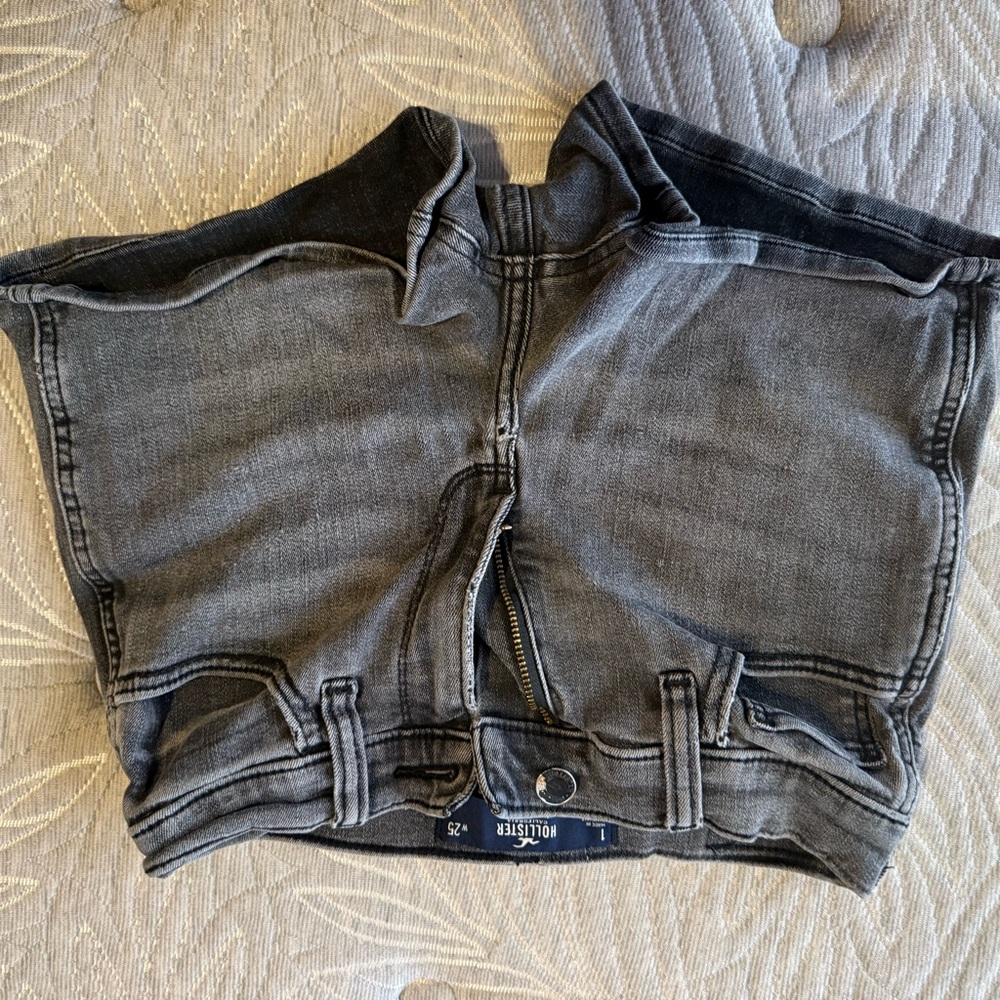 Hollister Charcoal Denim Shorts